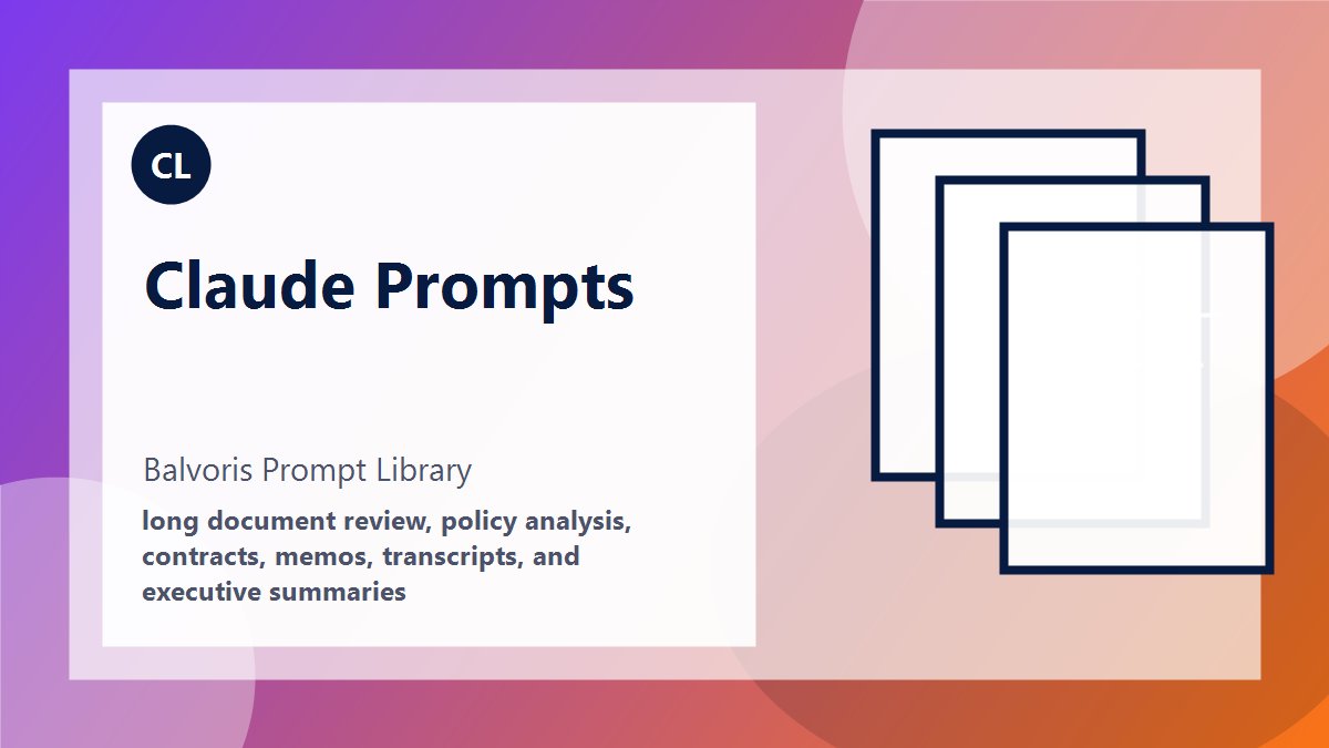 Long Document Analysis Prompt example preview