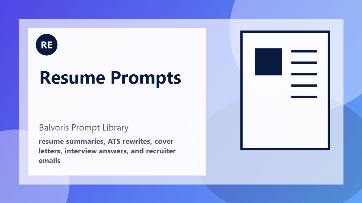 Resume Prompts category preview