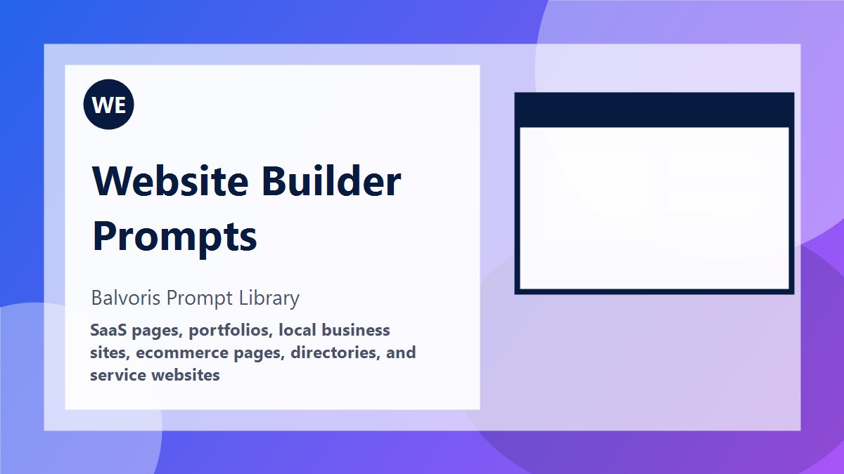 SaaS Landing Page Builder Prompt example preview